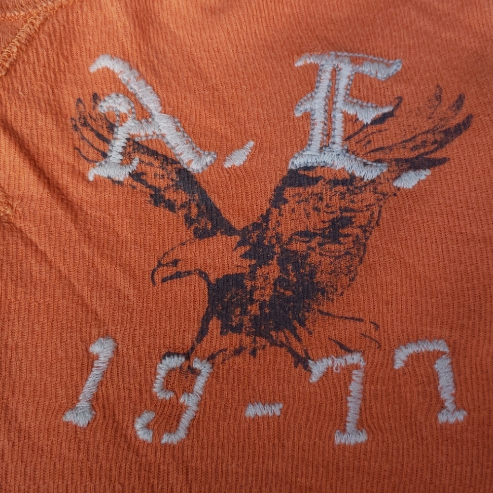 American Eagle Long Sleeve Orange Shirt - Picture 2 of 3